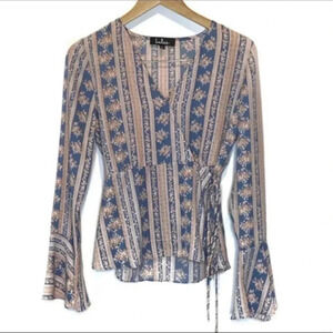 Lulus Womens Love is Enough Floral Wrap Top